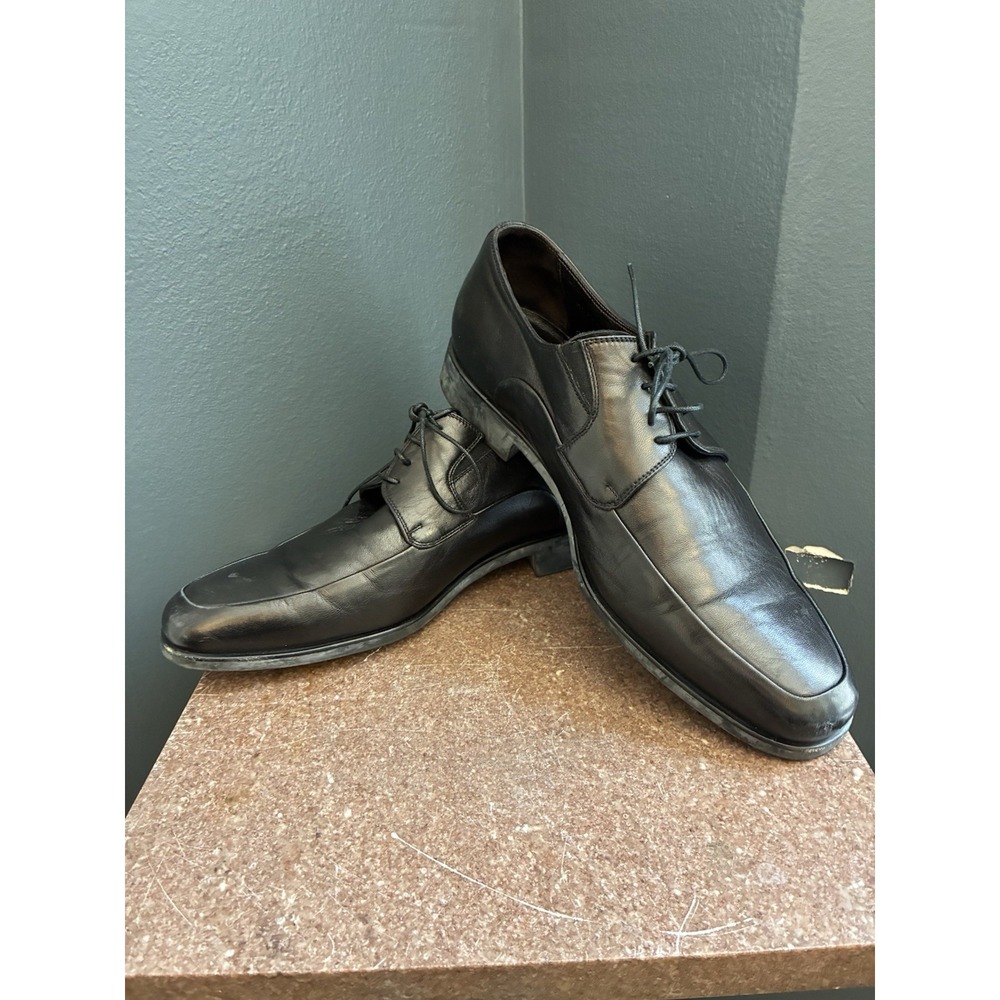 Bruno Magli Rammola Men's Black Leather Oxford Dress Shoes Italy Made Size 8.5